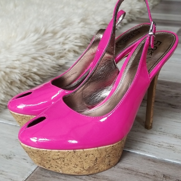 58 and Lex NY & C Platform Peep Toe Pumps - Picture 7 of 7